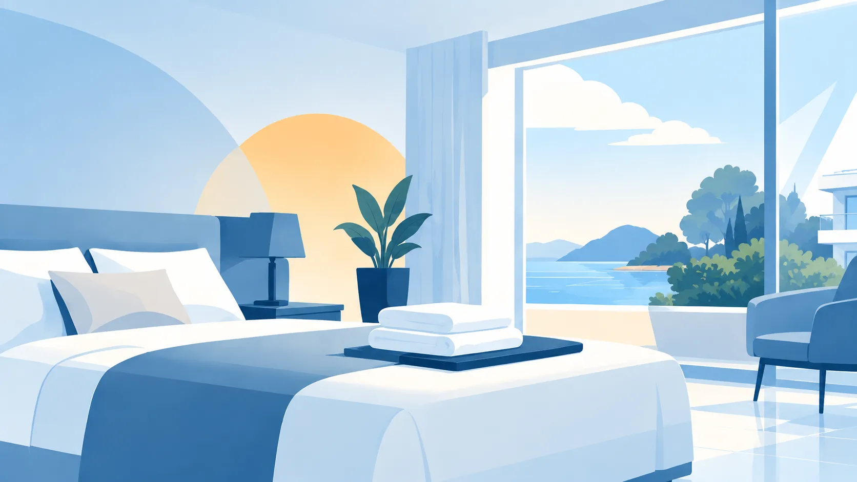 Illustration: Ferienwohnungsreinigung